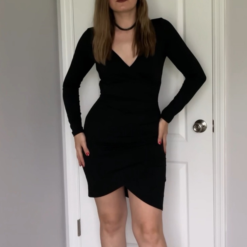 Black figure forming dress